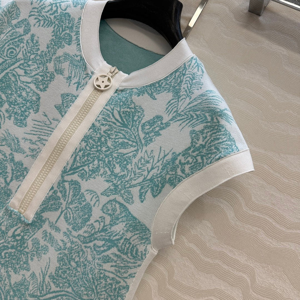 CD Dress Light Blue Viscose Polyester
