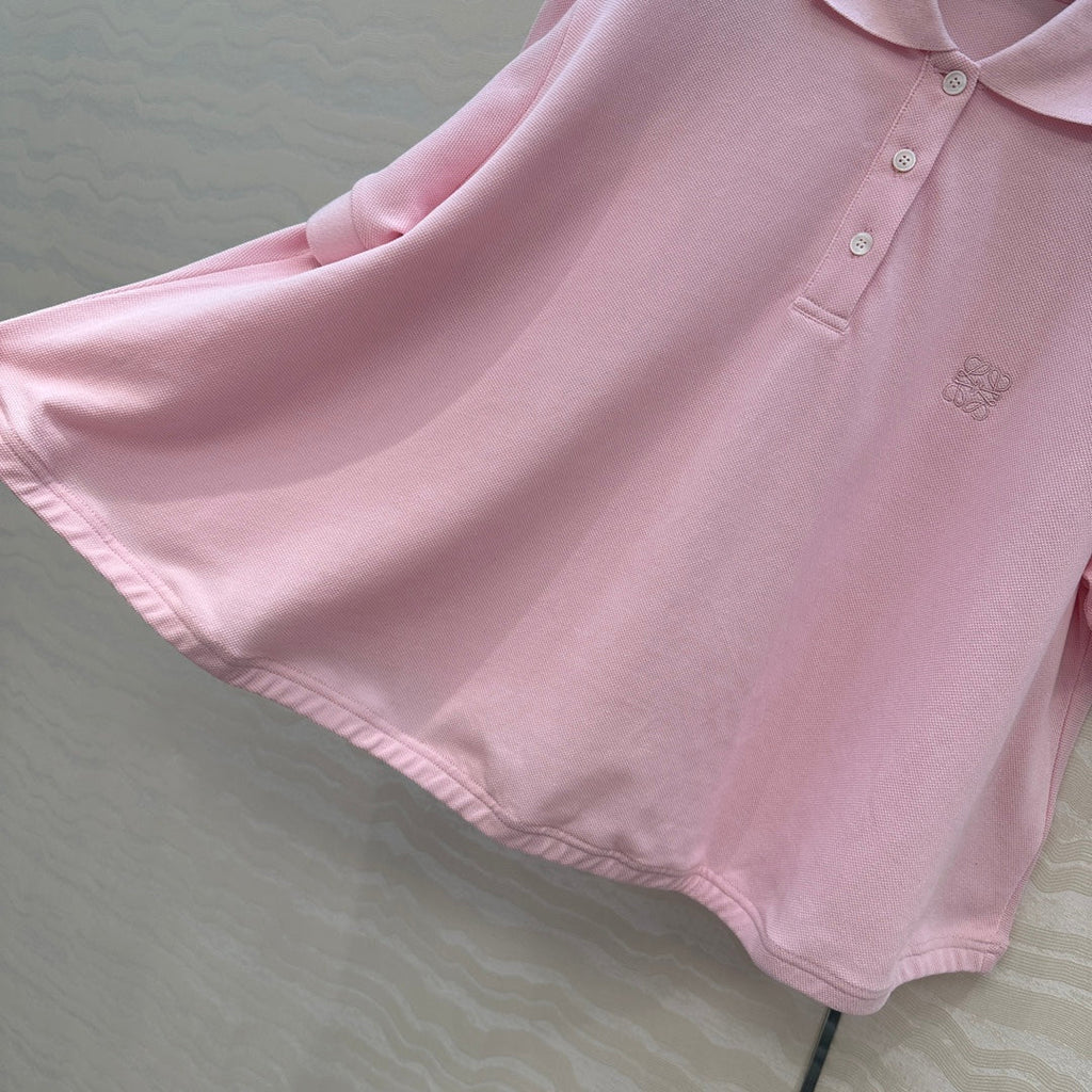 Loewe Polo T-shirt Pink Polyester