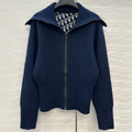 CD 25 Double-Sided Cardigan Navy Blue Cashmere