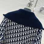 CD 25 Double-Sided Cardigan Navy Blue Cashmere