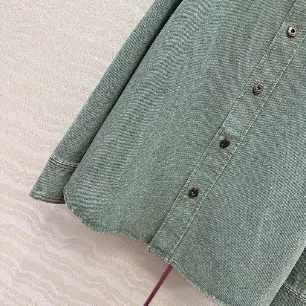 Loewe Denim Jacket Green Cotton