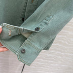 Loewe Denim Jacket Green Cotton