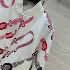 HM 25 Jacket White Mix Red Cotton 02663