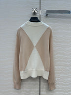 HM 25 Sweater Light Beige Mix White Cotton 02660
