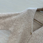 LP 25 V-neck Cardigan Light Beige Grey Alpaca Wool 291827