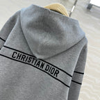 CD Hooded Jacket Grey Wool Cashmere