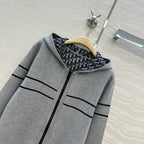 CD Hooded Jacket Grey Wool Cashmere