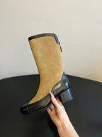 CC 25 Martin Boot Beige Suede Sheepskin 408609