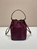 PRA bucket bag 23 burgundy nylon fabric 280826