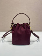 PRA bucket bag 19 burgundy nylon fabric  280831