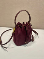 PRA bucket bag 19 burgundy nylon fabric  280831