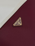 PRA vintage shoulder bag burgundy nylon fabric 280823