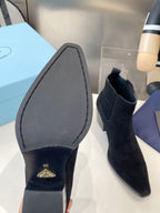 PRA classic pointed-toe boots black suede