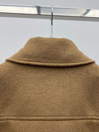 Miu Miu 25 Jacket Camel Wool Cotton