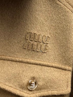 Miu Miu 25 Jacket Camel Wool Cotton