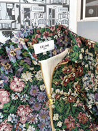 Celine 25 Flower Jacket Green mix colors Cotton
