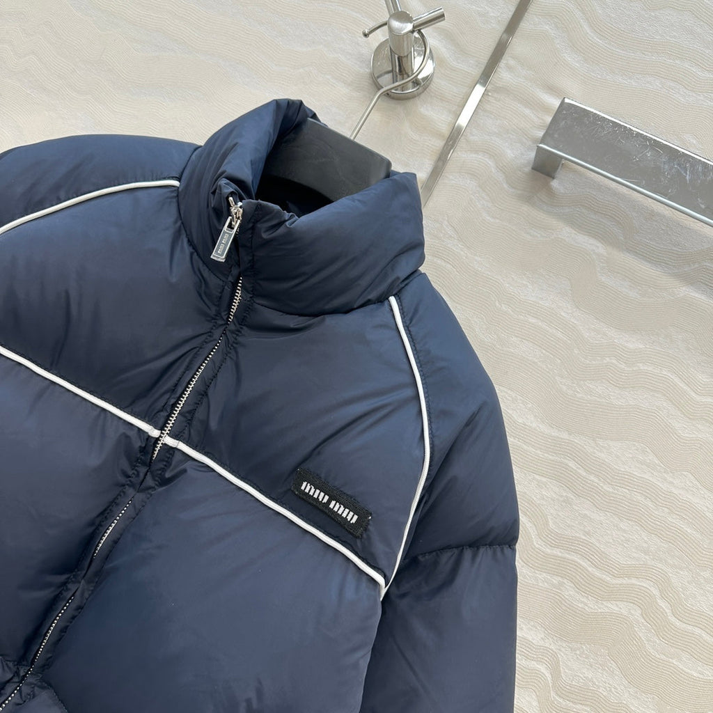 Miu Miu 25 Down Jackets Navy Blue Polyester 304425