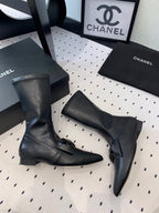 CC 25 Bow-knot Short Boot Black Sheepskin 514063