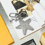 LV Silver Starfish Charm and Keychain
