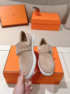 HM 25ss Loafers Beige Suede 577158