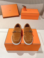 HM 25ss Loafers Camel Brown Suede 577161