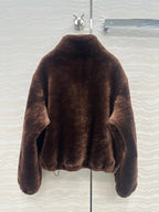 LP 25 Bomber Jacket Rich Brown Shearling Leather 314256