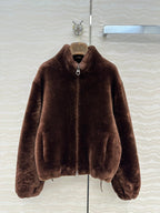 LP 25 Bomber Jacket Rich Brown Shearling Leather 314256