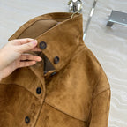 LP 25 Jacket Camel Suede Fabric 314020