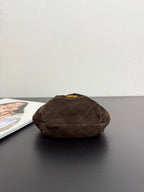 Chanel 2026 Pouch 24cm Brown Tortoiseshell Suede Effect Plexi