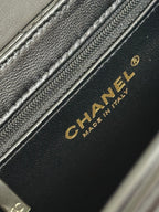 Chanel 2026 Kelly Bag 19cm Quilted Black Patent Leather