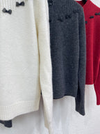 CC 26 Wool Cardigan With Small Bow 331297