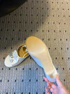 CC 26s High-Heeled Slides 60 White Satin Cowhide 627181