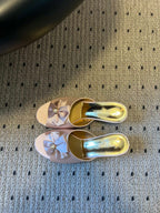 CC 26s High-Heeled Slides 60 Light Pink Satin Cowhide 627185