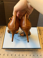 PRA 26S High-Heeled Sandals 75 Camel Brown Cowhide 627443