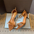 PRA 26S High-Heeled Sandals 60 Camel Brown Cowhide 627446