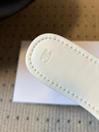 Celine 26  Flat Mule Slippers White Sheepskin 621530