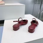 PRA 26S Slingback Flats Dark Red Sheepskin 628702