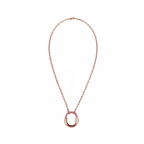 LOCK MEDIUM PENDANT PINK DIAMOND PINK GOLD NECKLACE