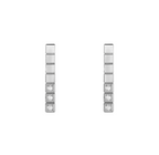 ICE CUBE SILVER DIAMONDS EARRINGS