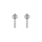 ICE CUBE SILVER EARRINGS