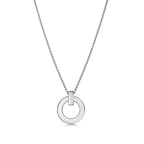 T CIRCLE PENDENT SILVER NECKLACE