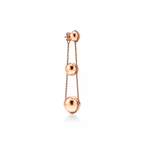 TRIPLE DROP PINK GOLD EARRINGS