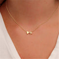 Peach Heart Shaped Letter Pendant
