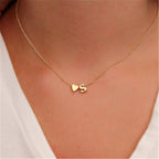 Peach Heart Shaped Letter Pendant