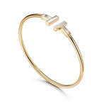 T BRACELET 1.8MM MOP PINK GOLD
