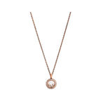 HAPPY HEART DIAMOND PINK GOLD NECKLACE