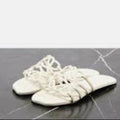 Loew Petal Anagram Leather Slides White