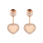 HAPPY HEART PINK MOP EARRINGS DIAMOND