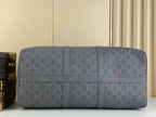 LV  Keepall 50B Anthracite Grey Monogram Shadow Calfskin