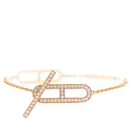 HM 18K ROSE GOLD DIAMOND PM EVER CHAINE D'ANCRE BRACELET ST